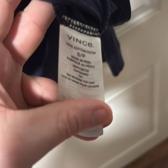 Vince LS slub cotton Henley in blue size small - Picture 3 of 5